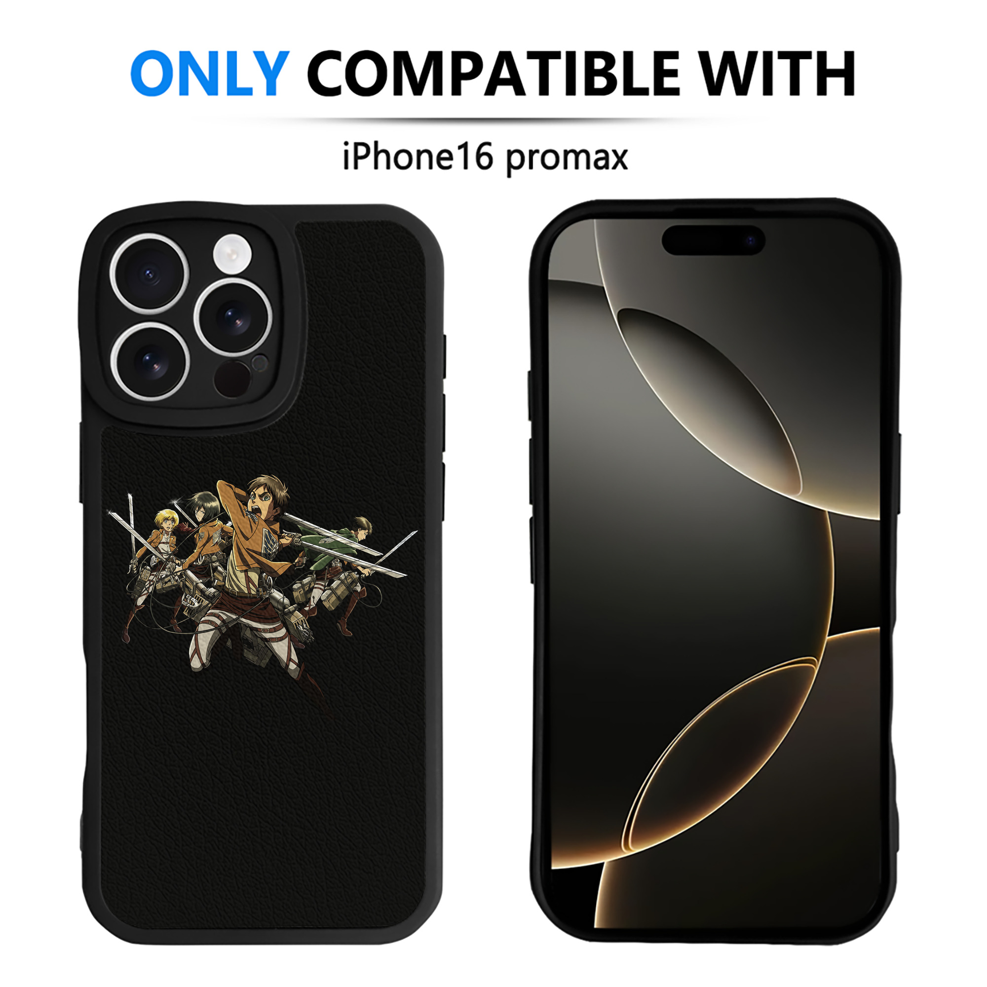 （画像用） 進撃の巨人 エレン･イェーガー Attack on Titan Eren Jäger 【iPhone 16シリーズ対応】シリコンスマホケース（レザー調） 材質：シリコン